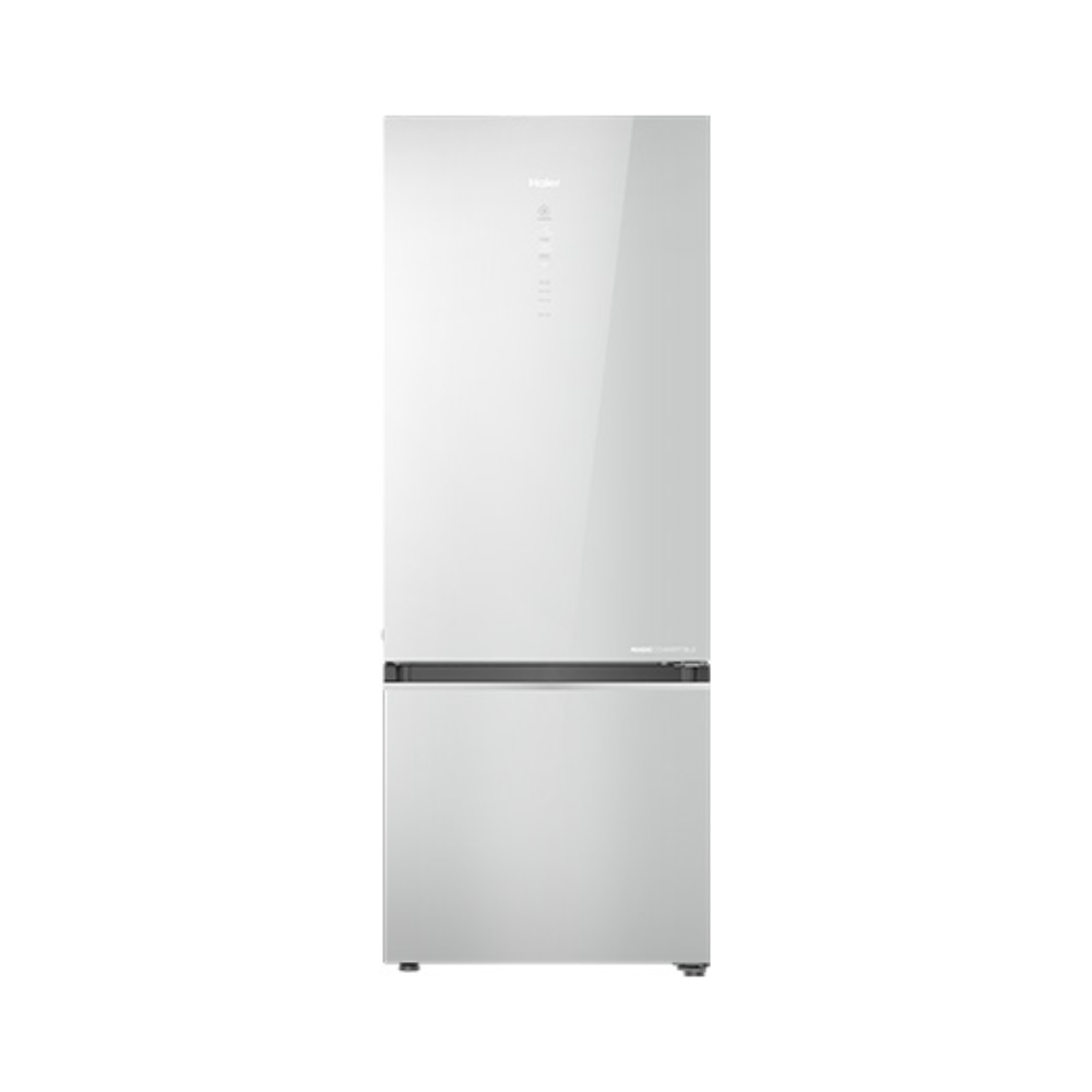 

Haier 346 Litres 3 Star Frost Free Double Door Refrigerator with 14 in 1 Convertible Modes, 1 Hour Icing Technology (HR-B3664PMG-E, Mirror Glass)
