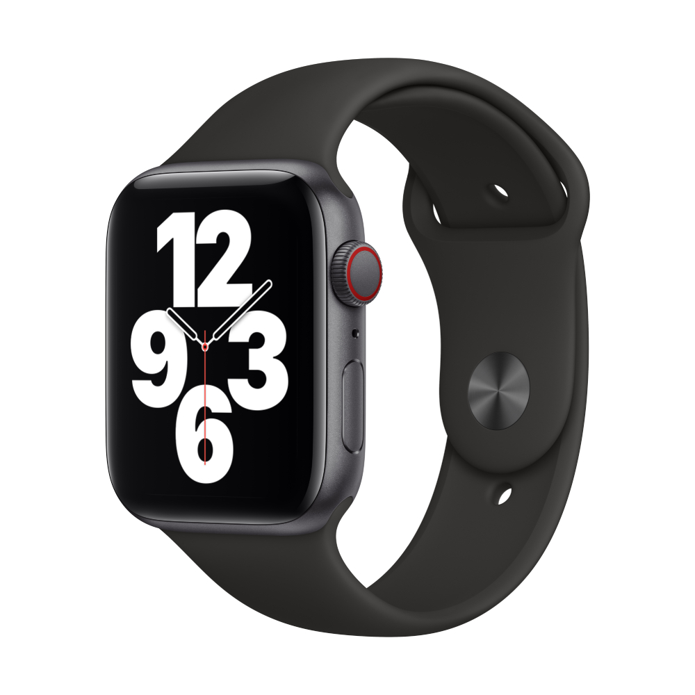

Apple Watch SE MYF02HN/A GPS + Cellular 44mm Aluminium Dial Smart Watch (Space Grey), Black